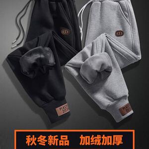 清仓捡漏专柜撤回束脚运动裤子男士春秋季卫休闲长裤宽松弹力针织
