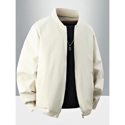 2025春秋季新款棒球领夹克外套男款秋季宽松百搭休闲上衣情侣款