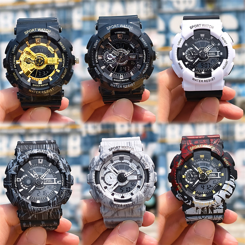 电子手表男款2026高颜值学生儿童初中高中运动防水机械只看时间