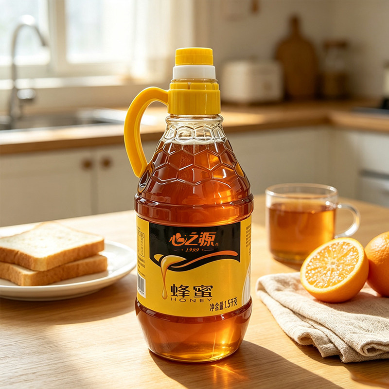 心之源蜂蜜1500g三斤桶装大容量餐饮商用奶茶面包烘焙咖啡伴侣