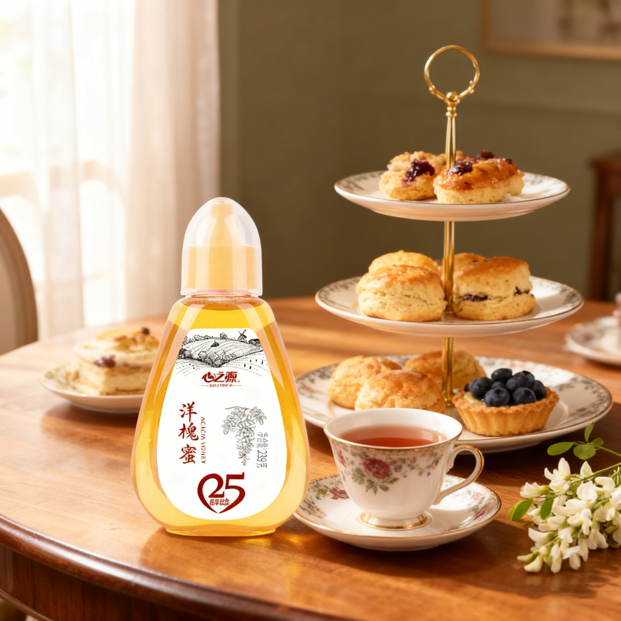 心之源蜂蜜农家纯天然自产洋槐蜂蜜便携方便瓶装239g