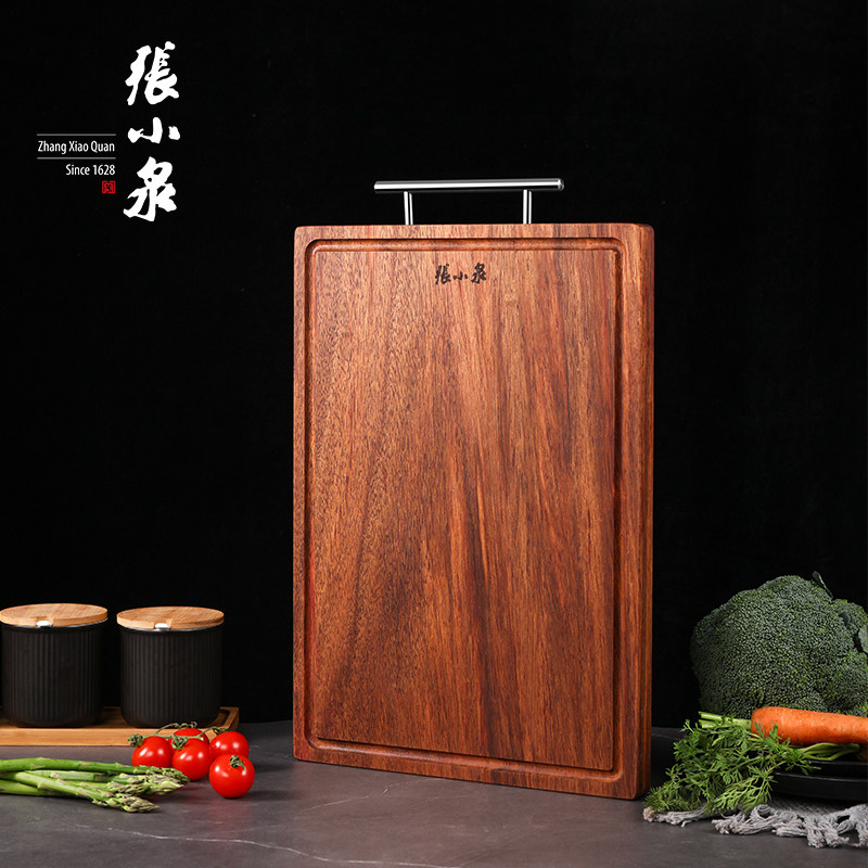 张小泉乌檀木整木菜板家用砧板实木案板厨房粘板木质刀板抗菌中式_虎窝淘