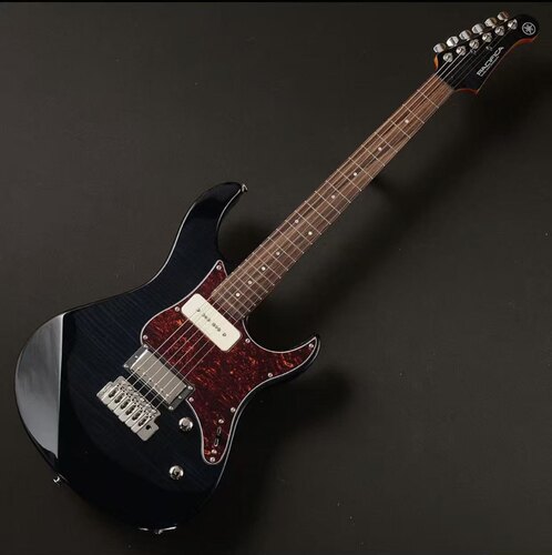 YAMAHA雅马哈电吉他PACIFICA PAC611VFM TBL半透明黑 单摇