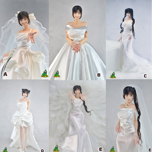 全款预定 1/6 CUKETOYS 婚纱 女兵人偶服饰 婚纱礼服 抹胸连衣裙