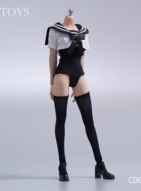 预售定金 cdtoys cd099 1/6 女兵人日系少女可爱学院风连体泳衣