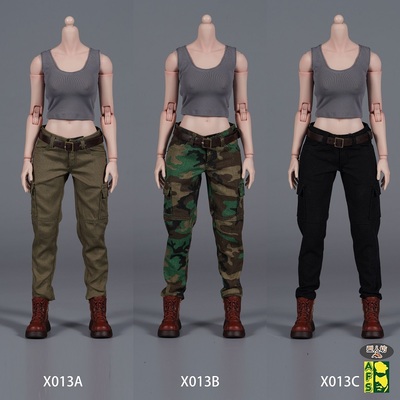 现货 AFS型人坊 1/6可动女兵人 战斗机能工装裤背心 可适用AT203