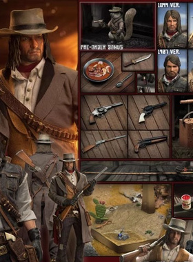 预售再版接单 LimToys 1/6 LIM011荒野大镖客 牛仔约翰马斯顿可动