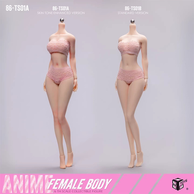 现货 86TOYS 1/6 铂金硅胶女素体 美白带妆版 86-TS01-A 可动兵人