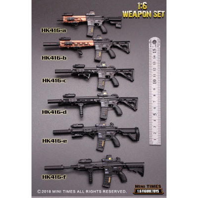 现货1/6 MINITIMES HK416 M4模型兵人拼装枪模玩具模型枪不可发射