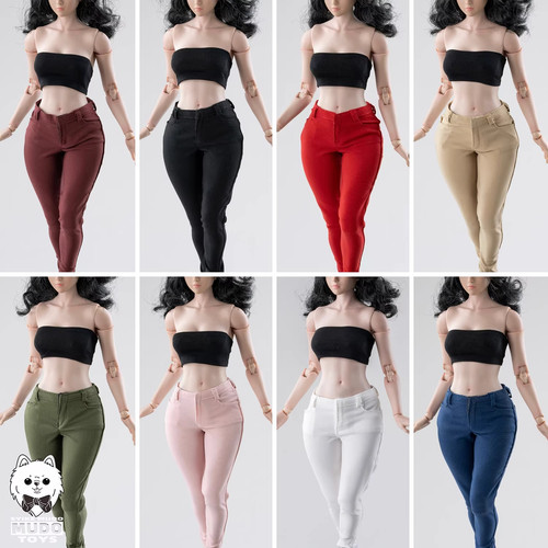 现货 CTC-008 1/6女兵人铅笔裤 弹力长裤可配粗腿素体AT202 AT203