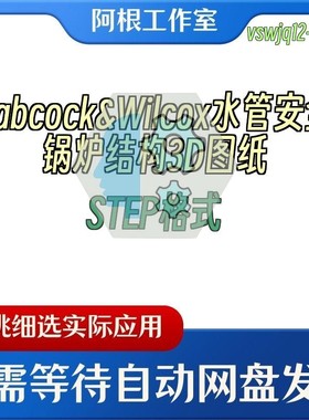 Babcock&Wilcox水管安全锅炉结构3D图纸STEP格式