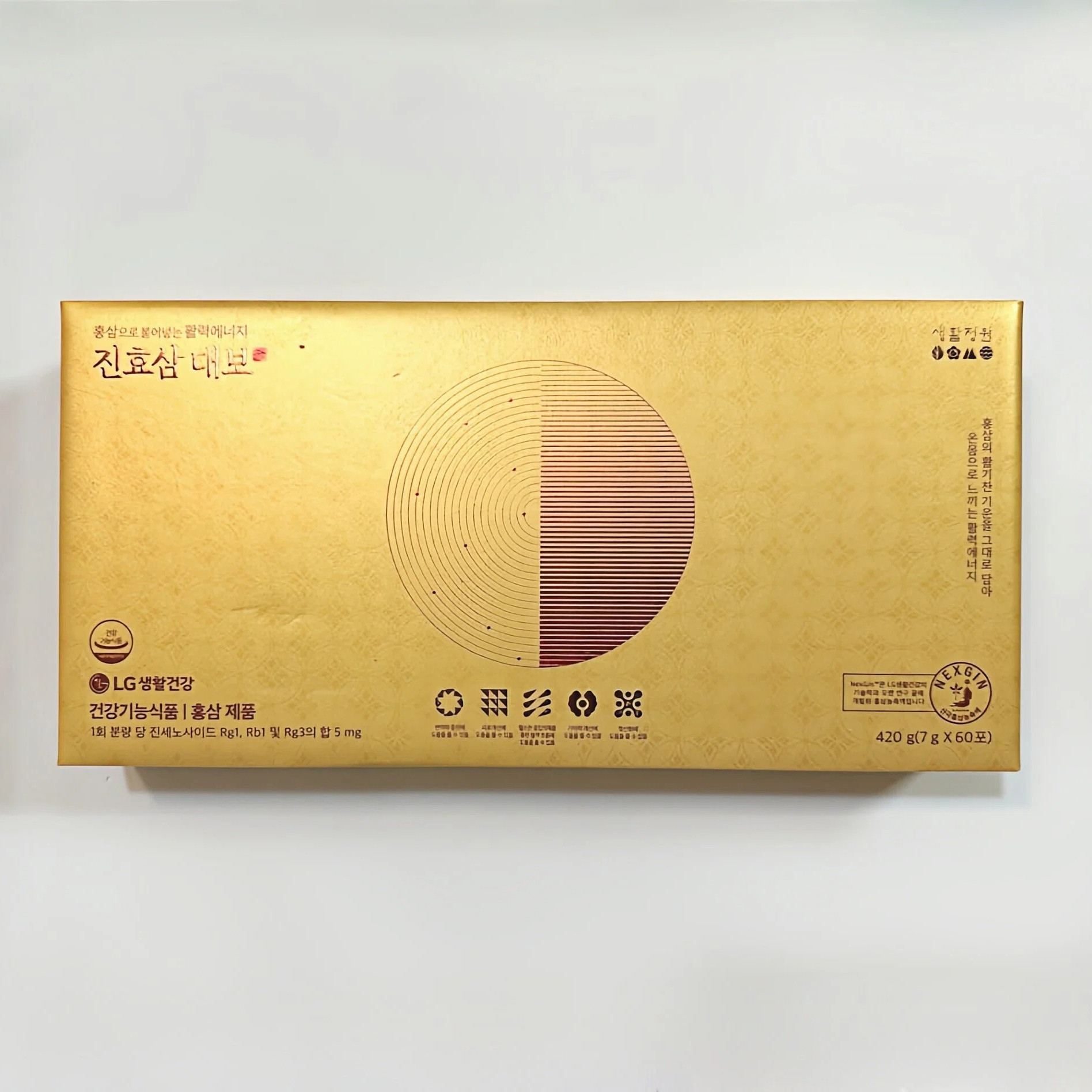 LG红参大宝新版6年根浓缩膏7g*60袋60天量皂苷5mg韩国正品代购