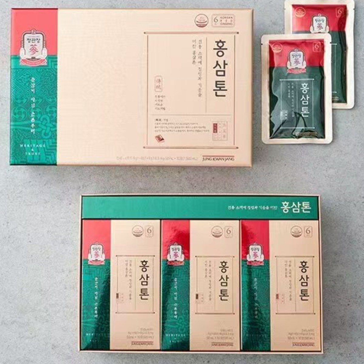 正官庄红参炖6年根高丽参礼盒MILD滋补液50ml皂苷8.3mg韩国代购