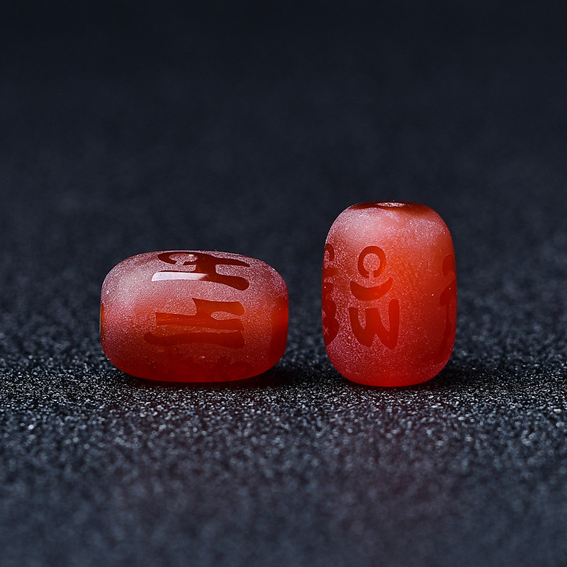 天然红黑玛瑙桶珠散珠烫金六子真言磨砂腰珠佛珠DIY水晶饰品配件,饰品/流行首饰/时尚饰品新,其他DIY饰品配件,淘宝优惠券,粉丝福利购,淘宝优惠卷