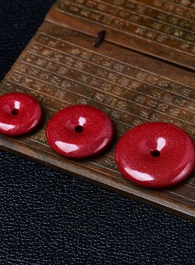 天然原矿紫金朱砂平安面包扣吊坠diy饰品手串配件小号保平安挂坠