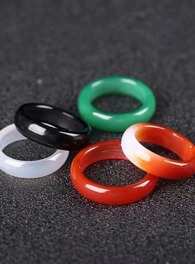 天然红玛瑙跑环戒圈diy水晶饰品配件材料圆环17mm内径包邮