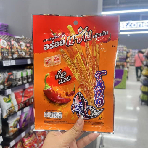 越嚼越上头！泰国TARO鳕鱼丝香辣墨鱼丝零食旅游711超市泰乐天