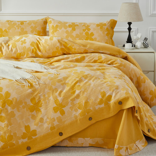 60支长绒棉色织大提花四件套