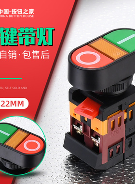 APBB-22N 双键双位带灯 控制按钮开关 复位型 22mm/25mm