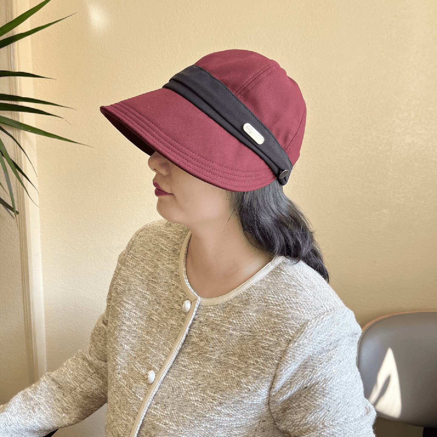 秋冬季百搭宽帽檐显脸小鸭舌帽女
