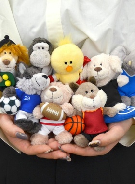 日版正品nici挂件迷你玩偶可爱动物体育运动系列软萌熊象狮狼