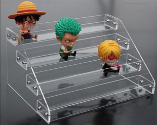 亚克力板定制做展示架陈列架透明玩偶手办模型商品台阶梯式底座架