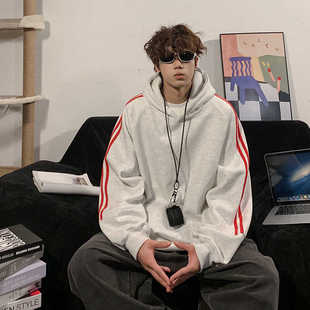 外套 潮牌宽松重磅纯色连帽卫衣春秋oversize情侣帽衫 2025新款 美式