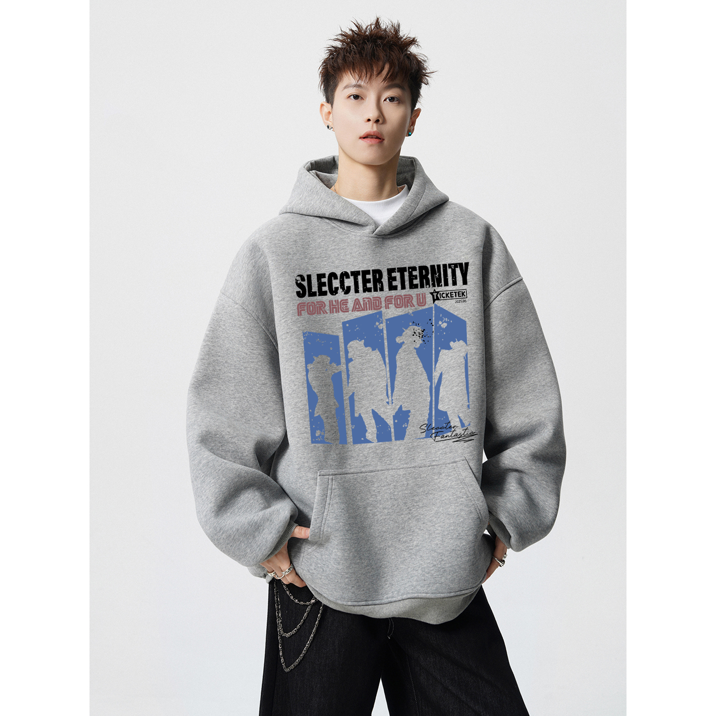 连帽卫衣男款秋冬美式潮牌加绒