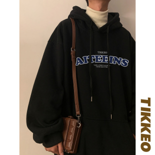 oversize情侣外套 重磅加绒连帽卫衣2025新款 卫衣潮牌男秋冬款 美式