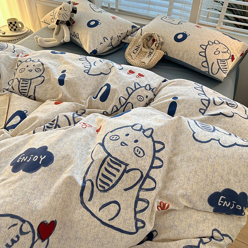 儿童卡通磨毛全棉纯棉单被套