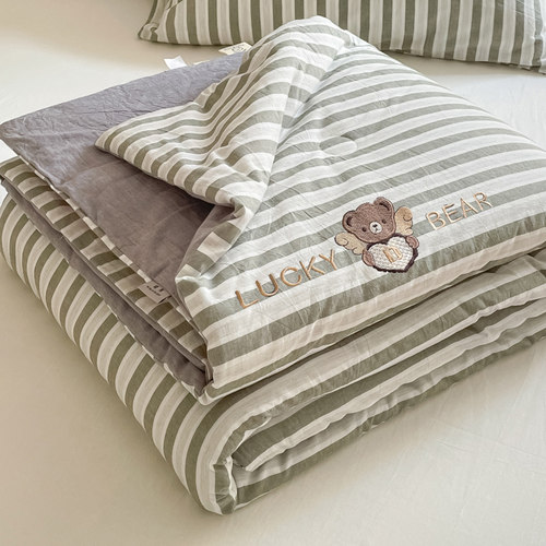 A类天竺棉绣花夏凉被空调被