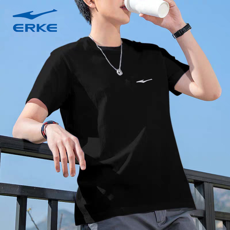 鸿星尔克运动短袖男T恤官方旗舰店夏季新款快干防晒户外男士上衣