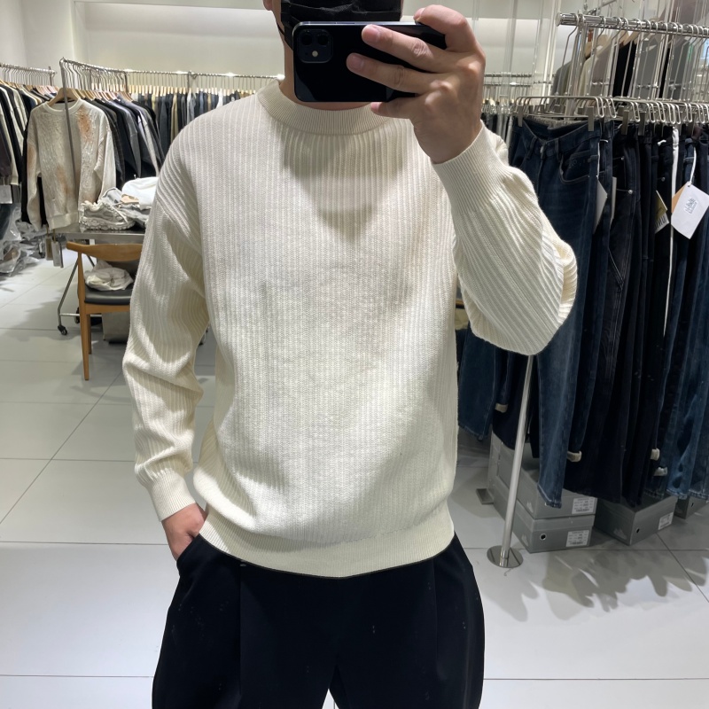 日系复古纯色加厚保暖粗线针织衫