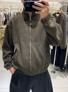 韩版男士冬季加绒加厚立领夹克