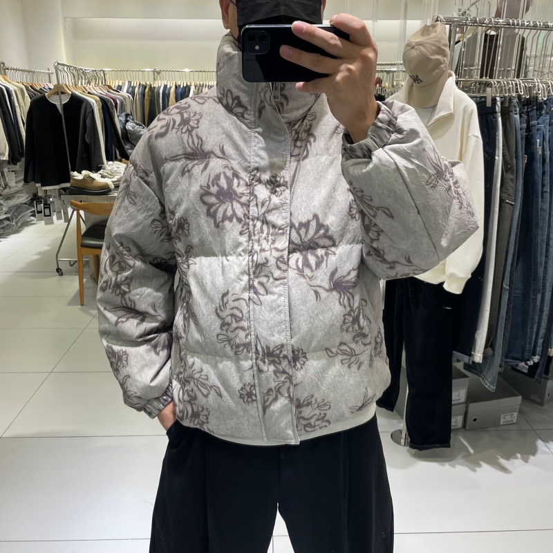 冬季新款男个性印花加厚羽绒服