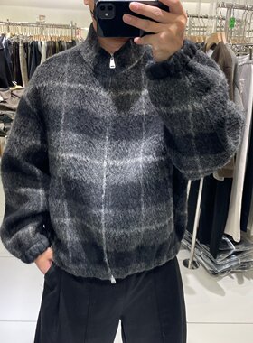 男士冬季双面羊毛尼加厚大衣夹克