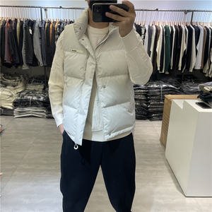 领超冬季新款纯色百搭保暖立领无袖羽绒马甲男士休闲百搭帅气背心