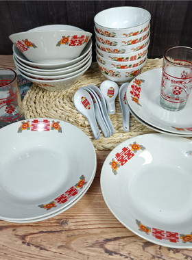 陶瓷中式风釉上彩餐具瑕疵