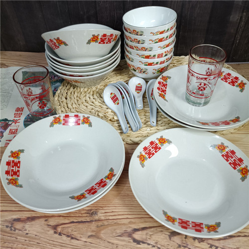 陶瓷中式风釉上彩餐具瑕疵