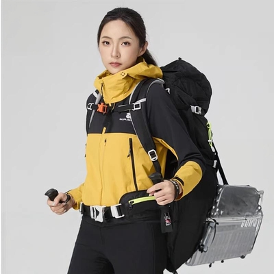 思凯乐户外25春季新款男女运动连帽弹力夹克徒步登山外套F2316155
