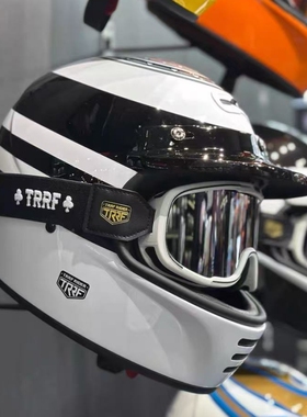 TRRF风镜头盔护目镜复古哈雷巡航摩托车夏季半盔复古盔防风镜