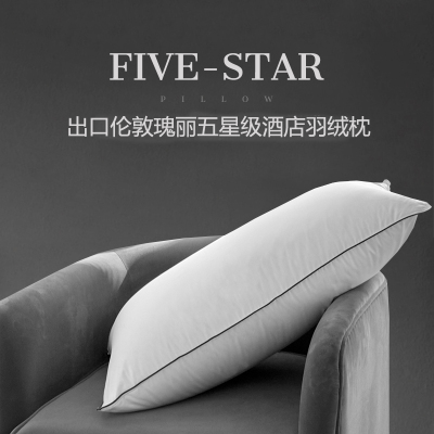 出口伦敦瑰丽五星酒店白鹅绒枕芯