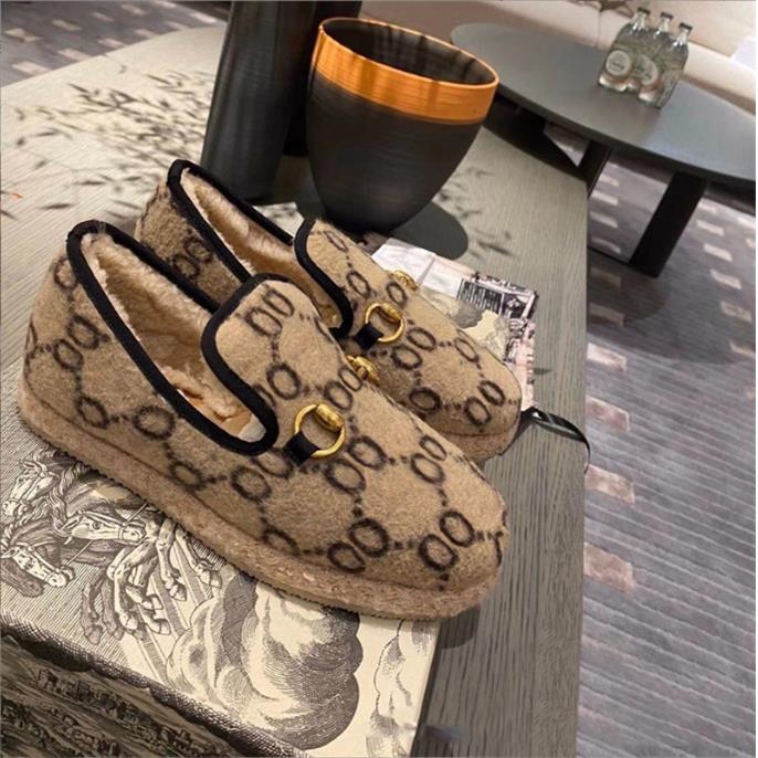 欧美25秋冬款网红情侣百搭毛毛保暖乐福鞋一脚蹬懒人奶奶单鞋男女