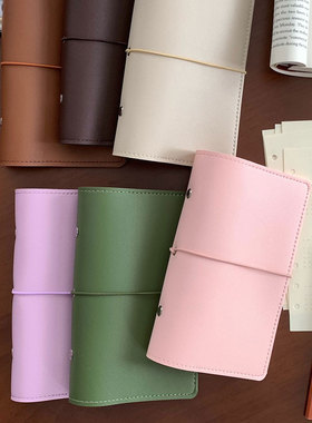 A6Personal活页本pu皮质手账日程计划本旅行盖章本随身便携日记本