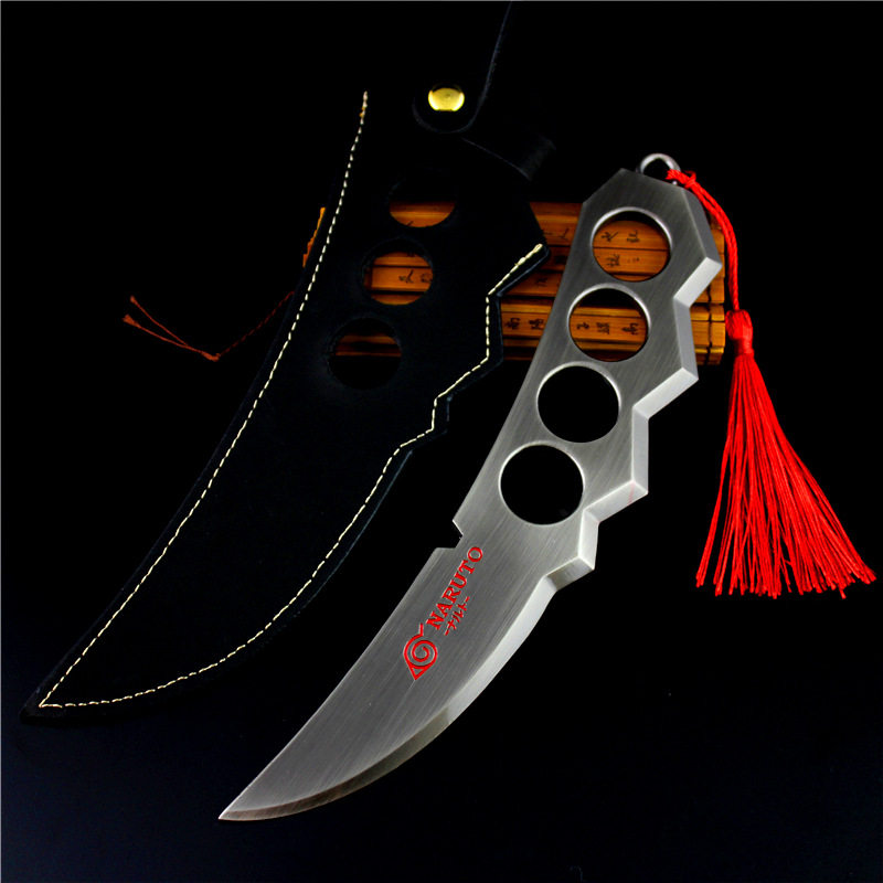 火影忍者周边阿斯玛武器模型 四代目飞雷神苦无龙刃22cm 带皮套