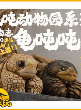 博物志吨吨动物园北美拟鳄龟安格洛卡龟PU树脂模型潮流玩具车摆件