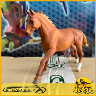 英国CollectA我你他法雅纳纯血公马板栗色80017仿真动物马模型PVC