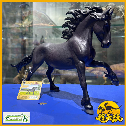 英国CollectA我你他1:12弗里斯母马80032 仿真农场动物马模型玩具