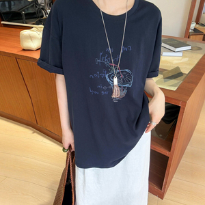 字母印花面膜短袖T恤女欧洲站2026夏季新款欧货女装慵懒风上衣潮