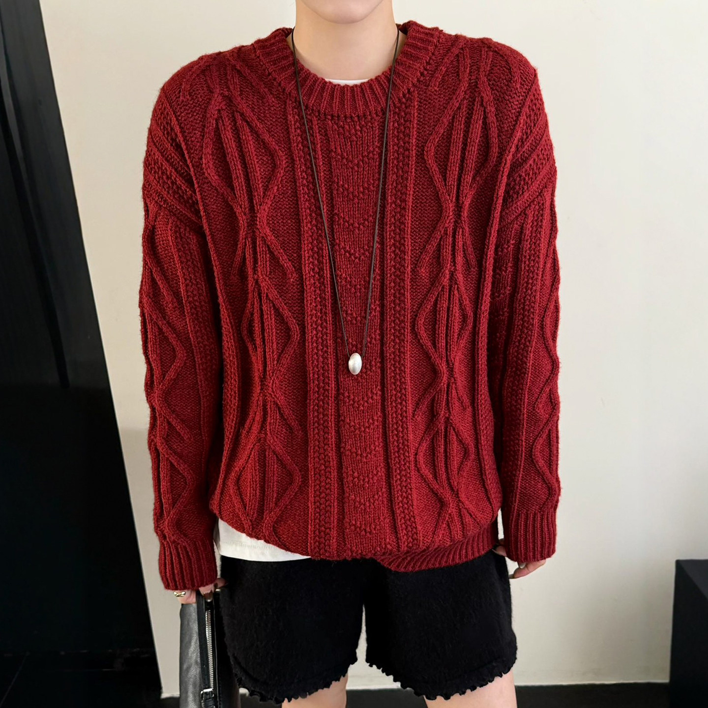 复古麻花纹绵羊毛针织衫女欧洲站2025冬装新款欧货女装时尚毛衣潮,女装/女士精品,毛针织衫,淘宝优惠券,粉丝福利购,淘宝优惠卷